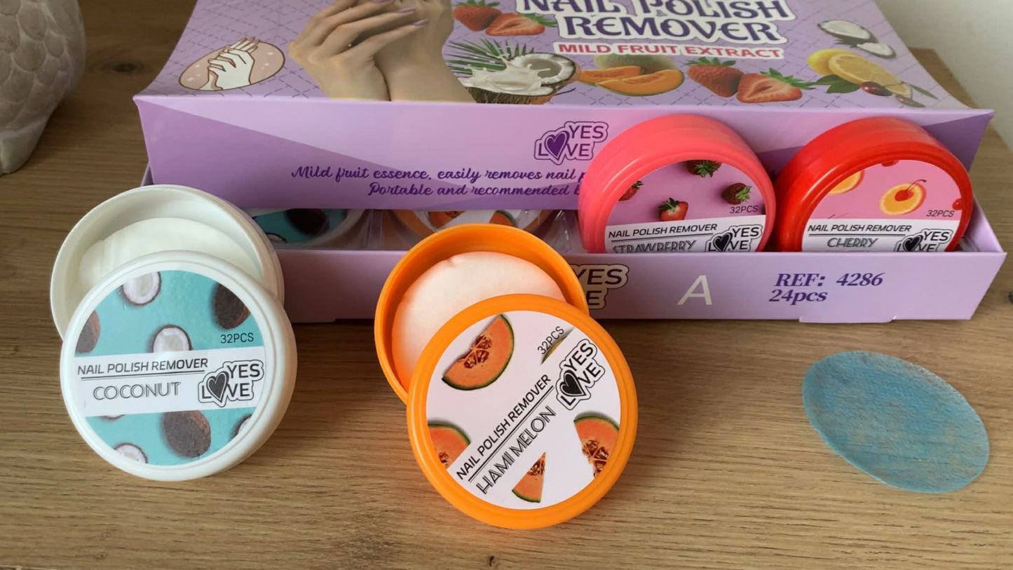 Boite de 32 lingettes dissolvant fruités