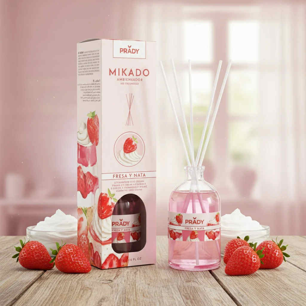 Mikado parfum fraise chantilly