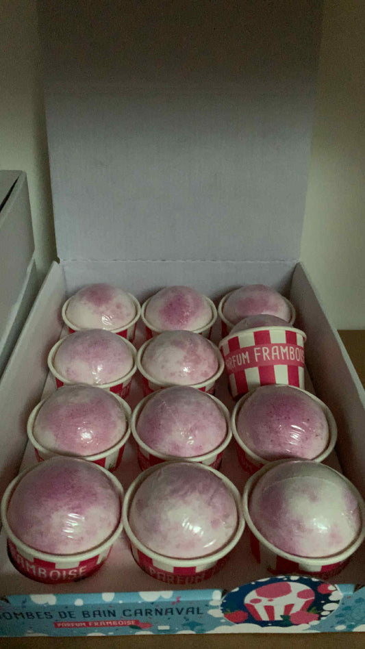 Bombe de bain Carnaval parfum Framboise