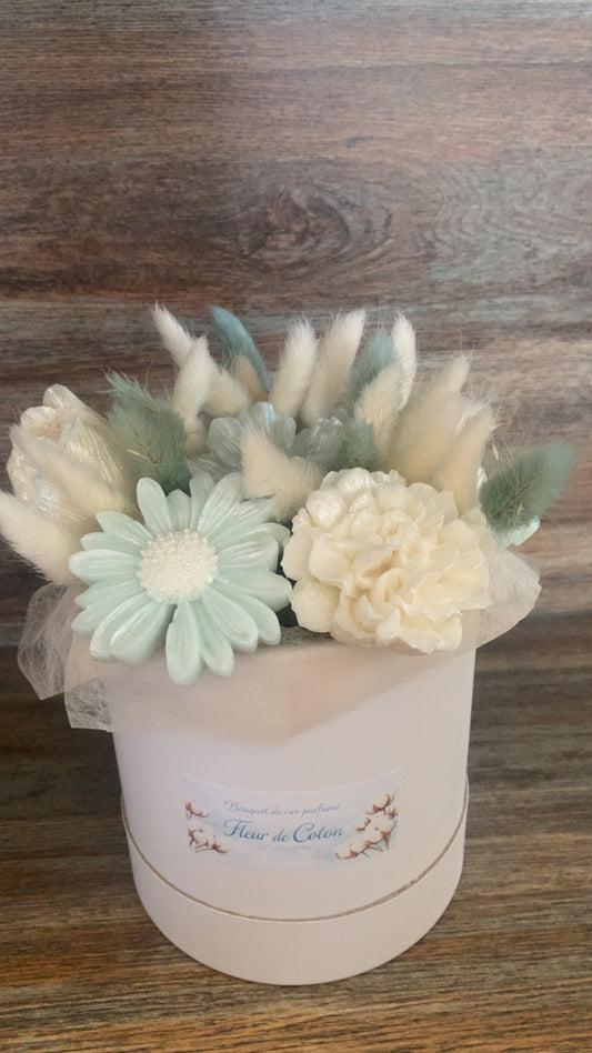 Bouquet de cire Fleur de coton